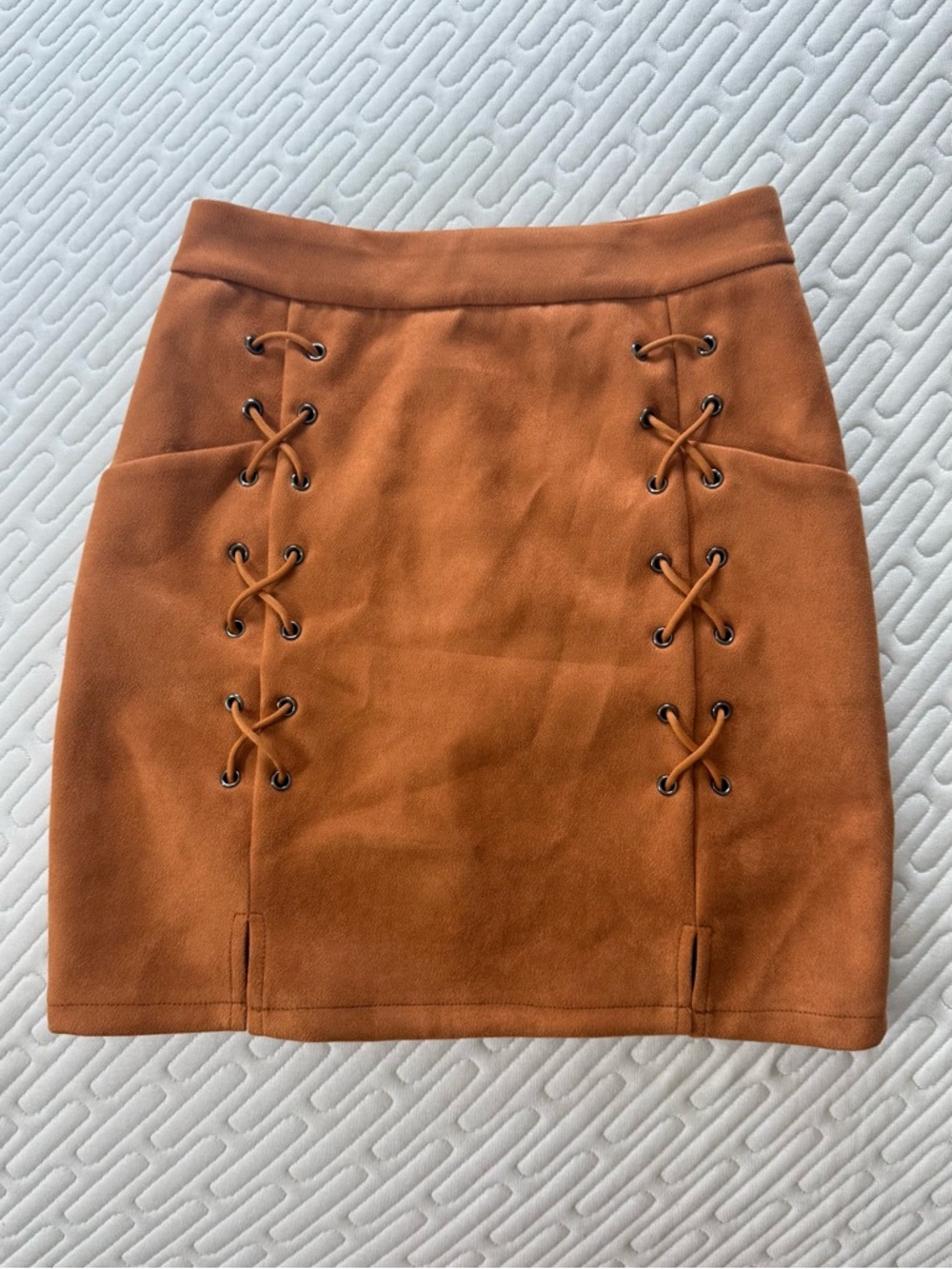 Women's Rust Brown Mini Skirt